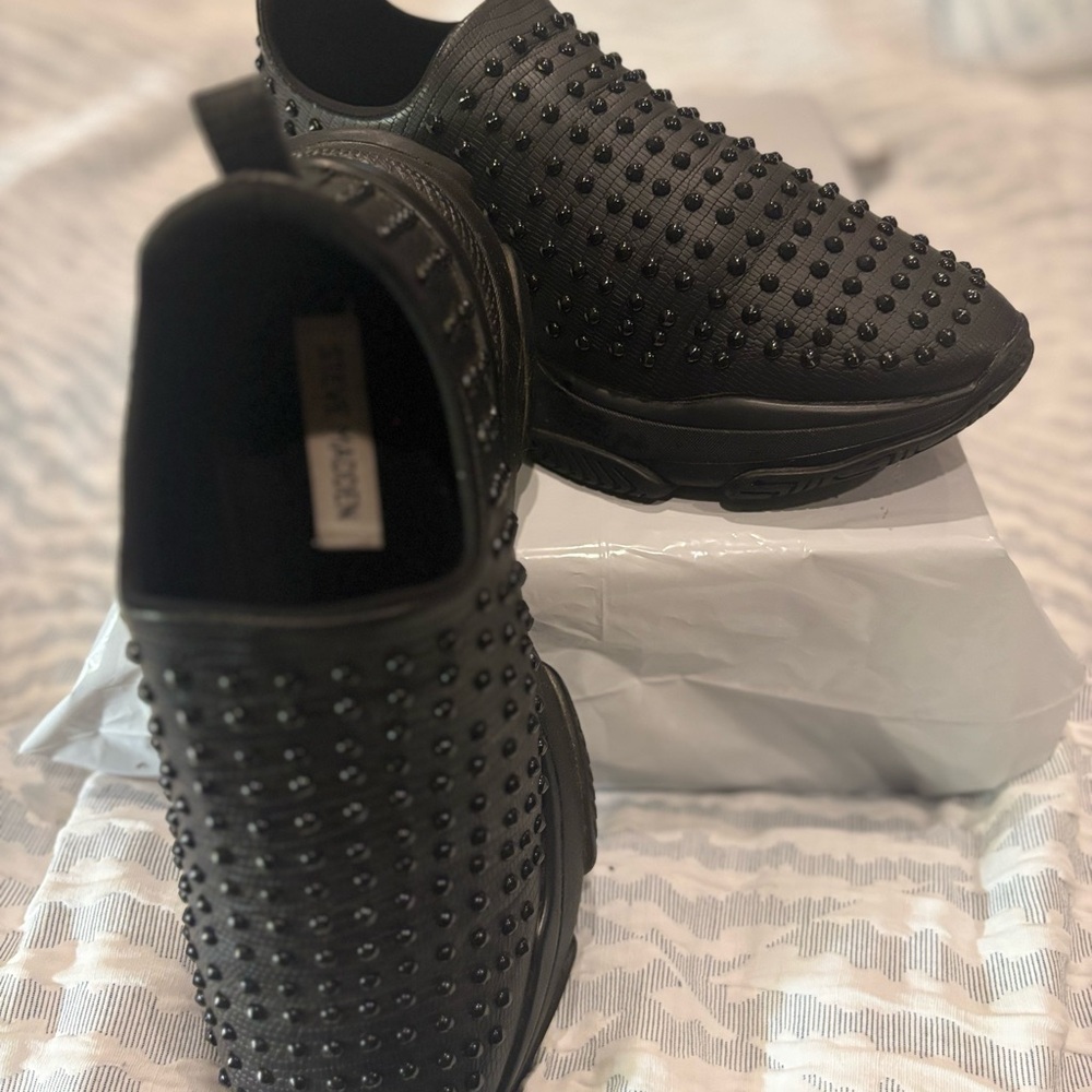 Steve Madden Black Studded Sneakers